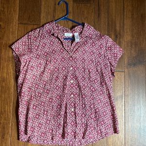 Liz & co short sleeve button down shirt
